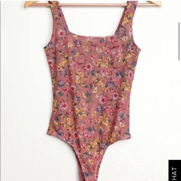 Lulu’s Sheer Mesh Floral Bodysuit - Picture 1 of 13